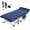 Blue Gray, variant on ABORON Camping Cot with 2 Sided Thick Pad, Cots for Sleeping, Folding Bed Cot 880LBS(Max Load) Comfortable Lightweight with Carry Bag