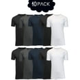 thumbnail image 2 of Men's Short Sleeve Crew Neck Cotton Blend Classic Tee (S-3XL) 10 Pack, 2 of 7