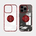 thumbnail image 3 of Compatible with iPhone 16 Pro Case Clear Shockproof Silicone Phone Cases with Ring Holder,[Supports Magnetic Car Mount] Magnetic 360 Rotation Kickstand Thin Soft TPU Protective Cover,Red, 3 of 13