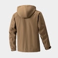 thumbnail image 6 of HOOMEUMY Men's Winter Jacket Warm Hooded Windproof Waterproof Outdoor Coat Thick Fleece Lined Long Sleeve Polyester a_Brown L, 6 of 6