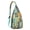 Greenish-blue-19, variant on Boho Chic Rainbow Sling Backpack - Colorful Vintage Crossbody Bag for Women, Durable Hiking Pack