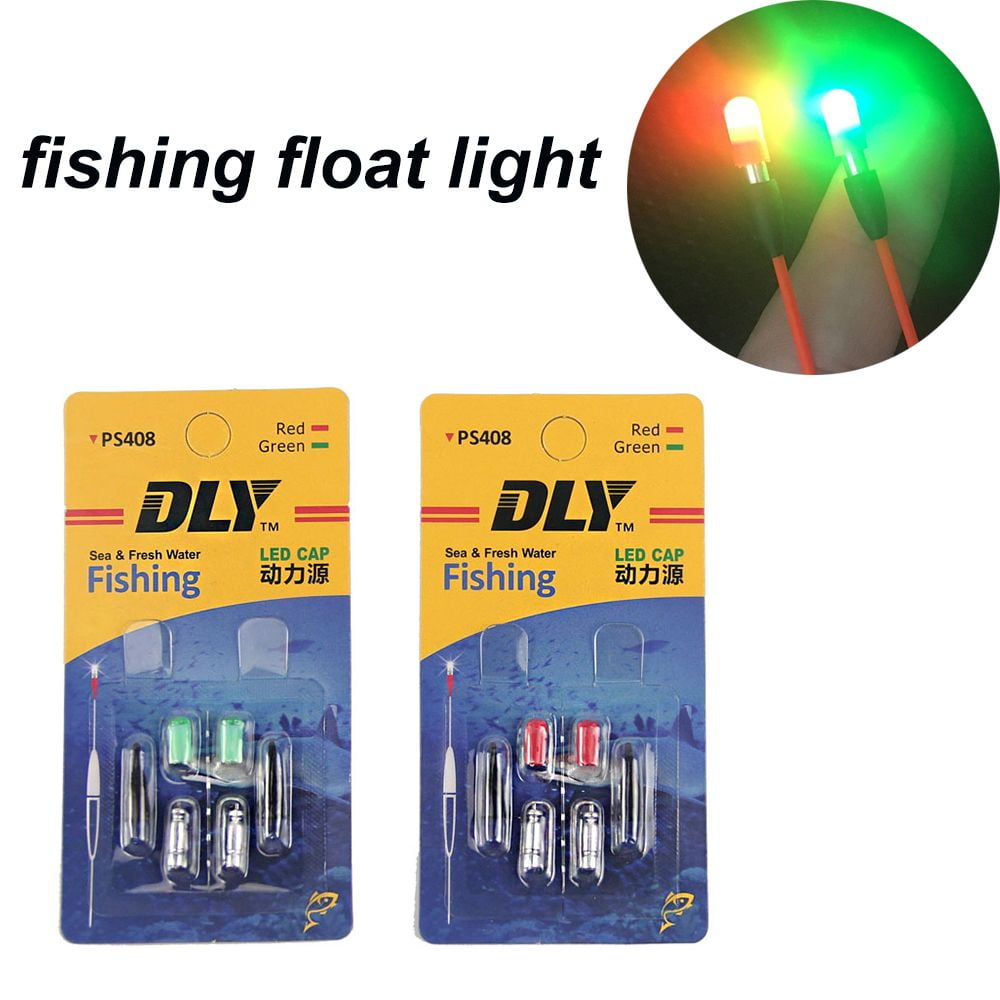1/2set Stable Buoy Strike LED Light Color Slip Drift Tube Fishing Float  Light Stick with CR311 Battery Indicator Floats Accessory 2 SET FLOAT LIGHT-RED  LIGHT 