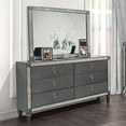 thumbnail image 2 of FOA Galantt 2-Piece 6-Drawer Solid Wood Dresser and Mirror Set in Gray, 2 of 3