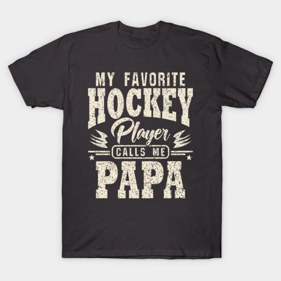 Papa Mon Joueur de Hockey Préféré m'Appelle Père Drôle Sport T-Shirt Unisexe, jusqu'à la Taille 5TG