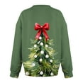 thumbnail image 5 of Christmas Clothes Women Crewneck Sweatshirts Loose Fit Long Sleeve Holiday Festive Outfits Xmas Printed Tops (XL, Green), 5 of 6
