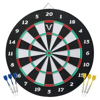 Triple Out Darts Tournament Bristle Dartboard with 6 Regulation