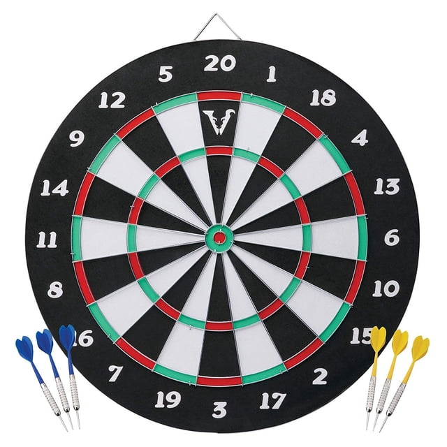 Viper Double Play Traditional & Baseball Coiled Paper Fiber Dartboard with Darts