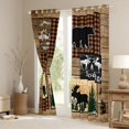 thumbnail image 3 of Homewish Wild Animal Moose Black Out Curtains,Country Farmhouse Lodge Curtains Pack of 2 (42x63 Each),Cartoon Bear Paws Bedroom Curtains For Boys Kids,Luxury Bedroom Decor, 3 of 6