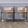 thumbnail image 2 of Litera con marco de acero para dormitorio escolar, cama doble para apartamento pequeño, 2 of 4