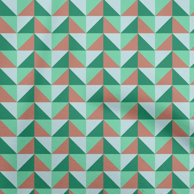 oneOone Rayon Green Fabric Geometric Sewing Craft Projects Fabric Prints By Yard 56 Inch Wide