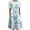 Dresses for Women-Light Blue, variant on Brilliant Spring Womens Clothes 2024 Women's Summer Dresses Bohemian Print Short Sleeve Beach Dress Knee Length Dress Holiday Party/Blue