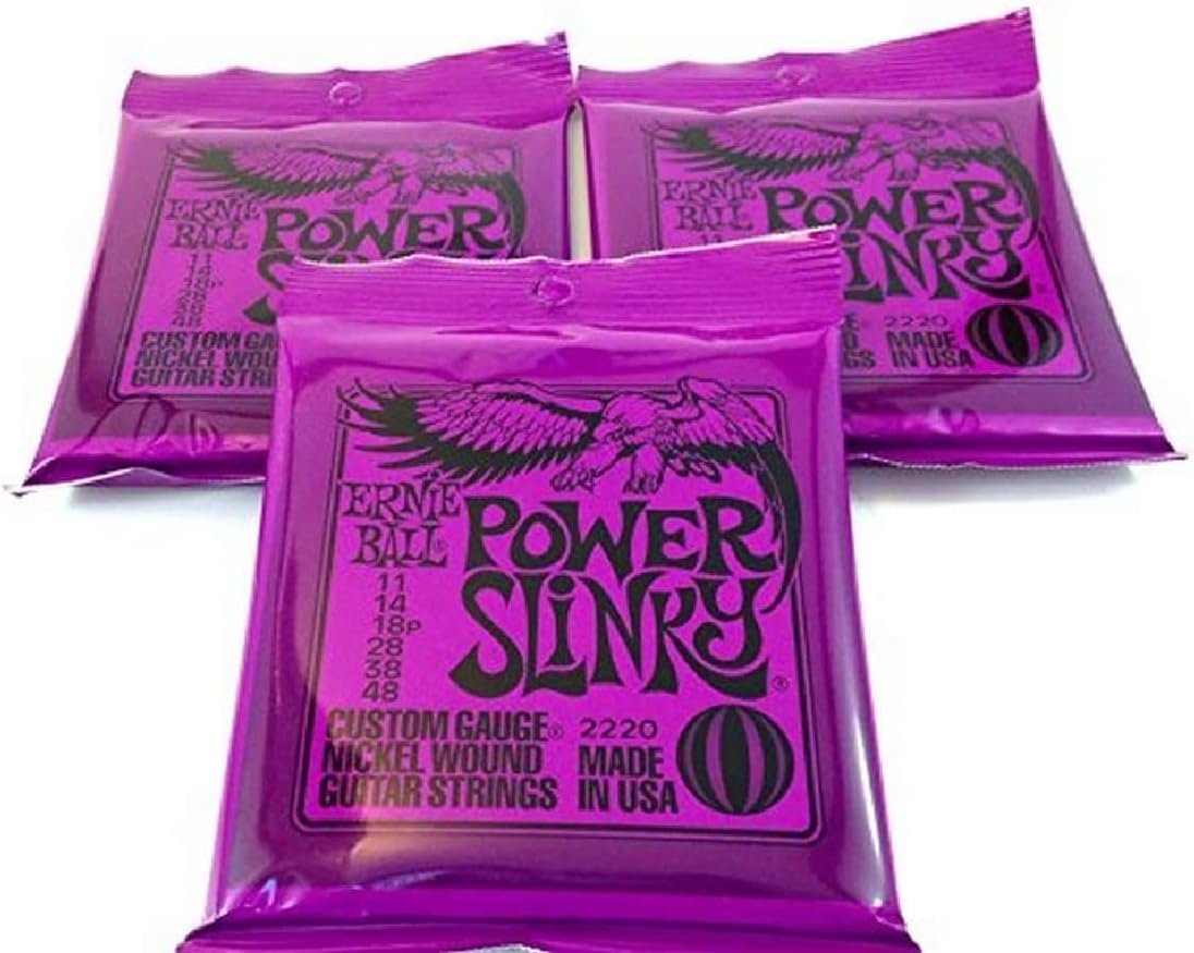 Ernie Ball Guitar Strings  2- Pack Power Slinky Electric 11-48 Nickel Wound