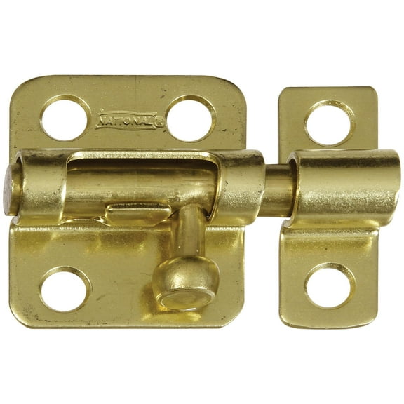 National Hardware - V1834 2" Barrel Bolt - Polished Brass