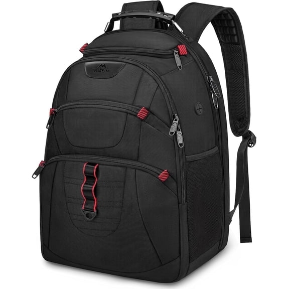 Matein Travel Backpack for Men, 17inch TSA-Approved Waterproof Laptop Backpack with Anti-Theft Pocket and Charging Hole, Black