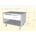 thumbnail image 4 of Pemberly Row Table de Chevet 1 Tiroir en Noyer et Charbon, 4 of 6