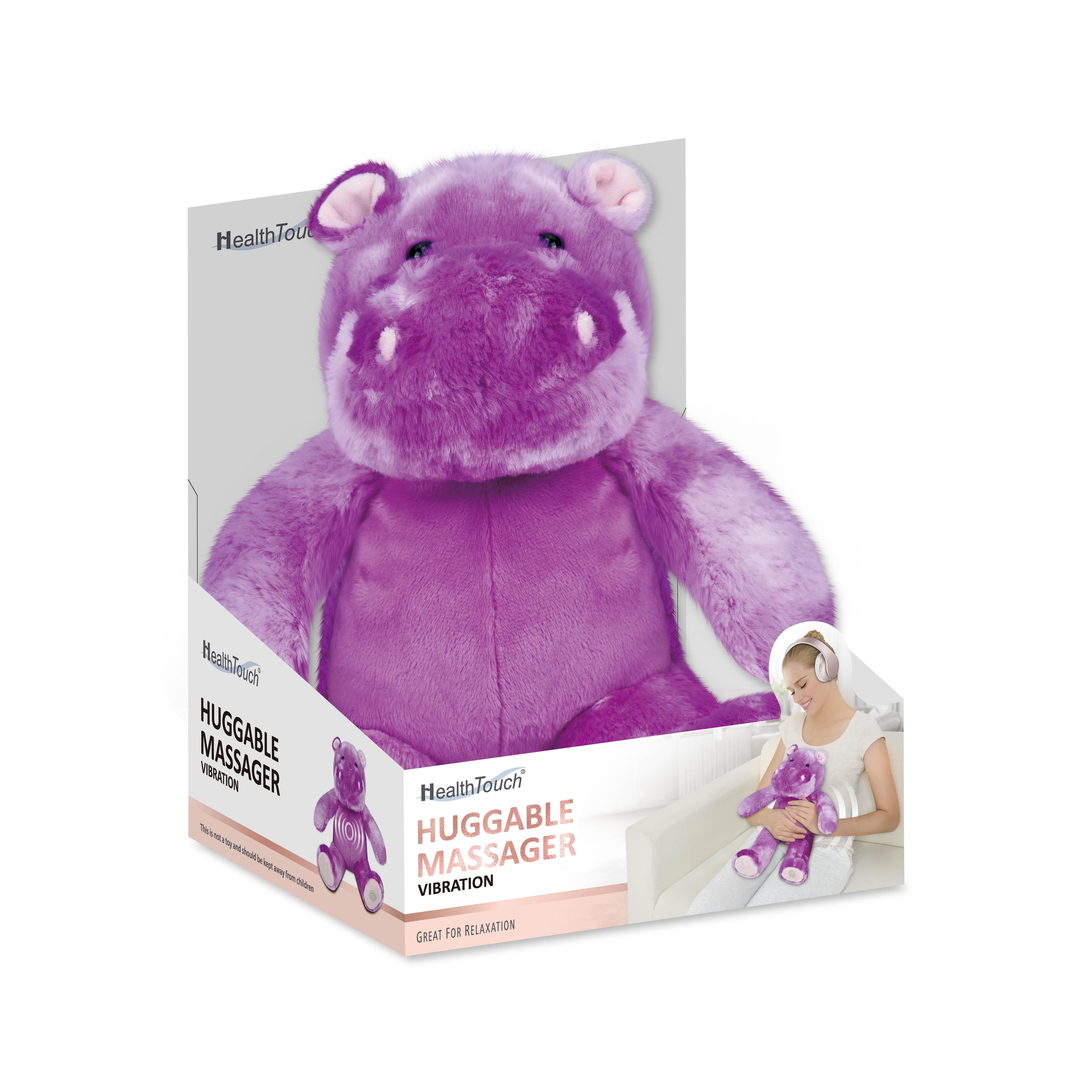 Health Touch Huggable Massager Gift with Relaxing Vibration, for Neck and Back Massager - Hippo