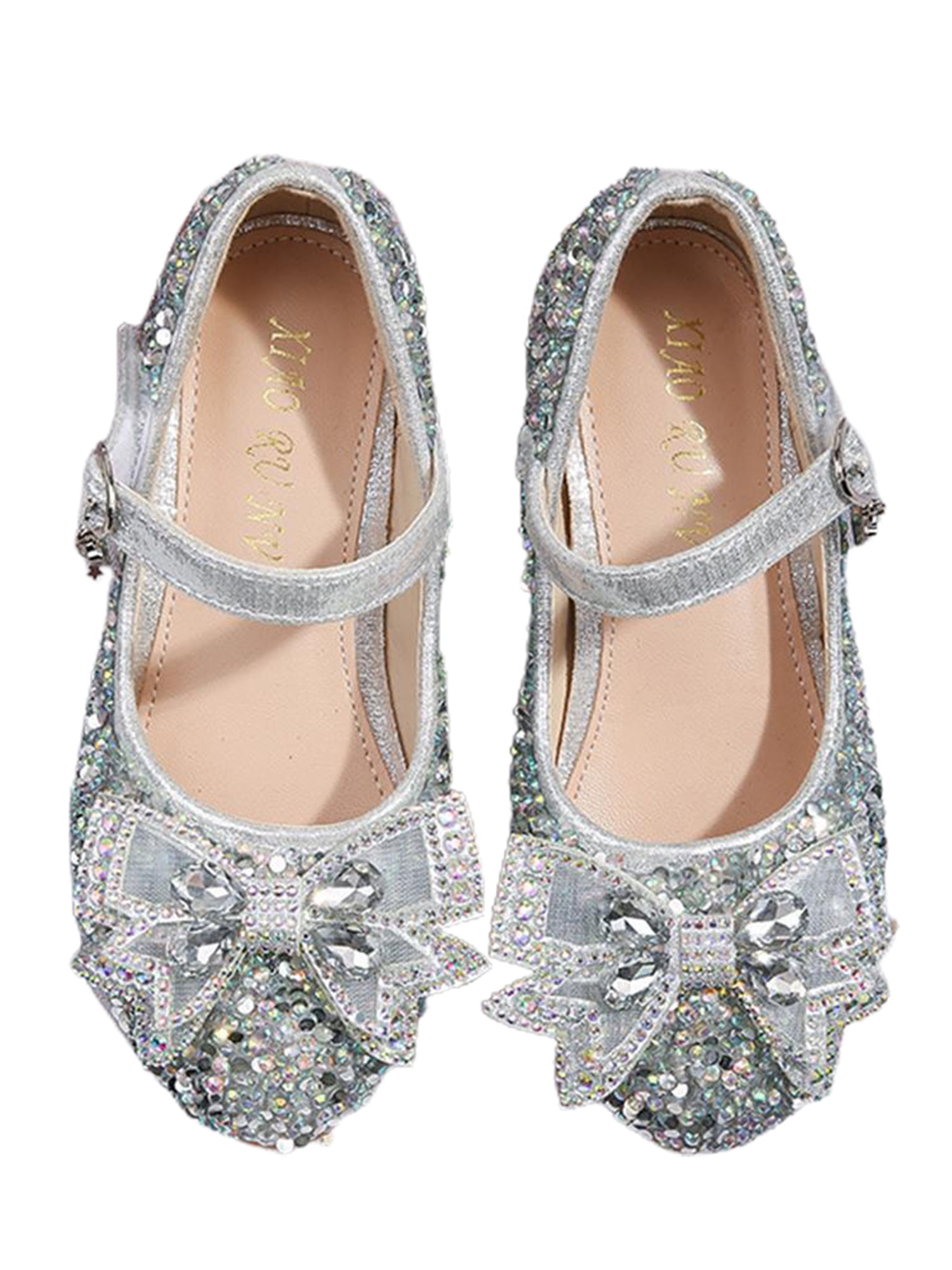 Kids Girls Child Glitter Sandals Bowknot Wedding Bridesmaid Party Princess Shoes