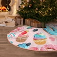 thumbnail image 5 of Rateoe Cupcakes and Donuts Pattern Christmas Tree Skirt with Ties , Christmas Tree Decorations, Farmhouse Christmas Decor Xmas Holiday Decorations-30", 5 of 6
