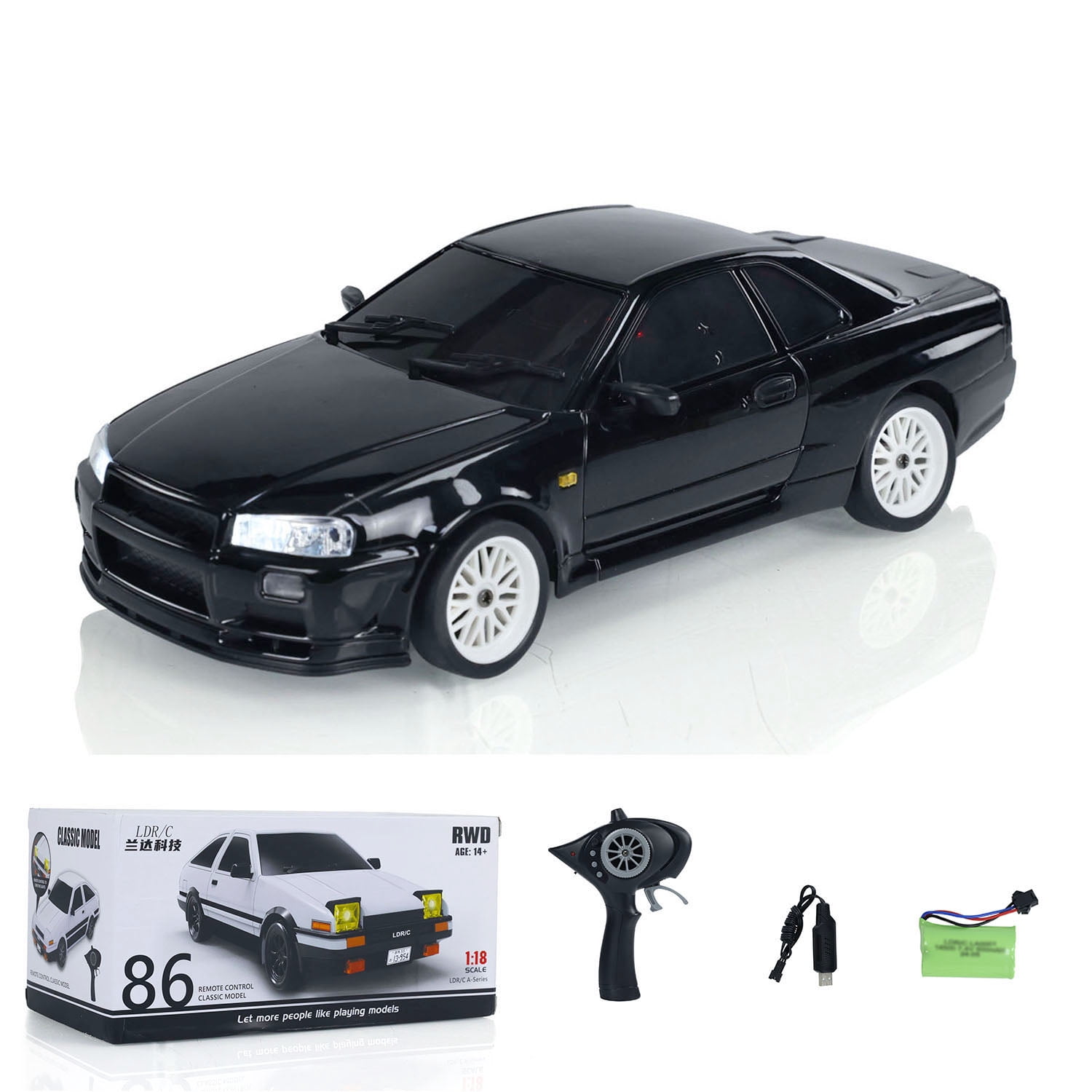 LDRC A99 1/18 RWD RC Car Drift Car Remote Control Racing Vehicles Model Lights
