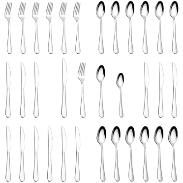 24 Piece Silverware Set for 4, Premium Stainless Steel Cutlery Set, Utensil Sets, Flatware Sets for 4, Forks Spoons and Knives Set Dishwasher Safe for Home Kitchen