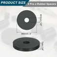 thumbnail image 2 of 4Pack Thick Rubber Spacer, 2 Inch OD x 1/2 Inch ID x 1/4 Inch Thickness, 2 of 6