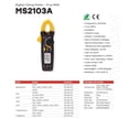 thumbnail image 3 of MASTECH MS2108 AC/DC Current Pliers Voltage Circuit Tester Pincers Multimeter AutoRange Digital Current Clamp Meter(MS2108), 3 of 8