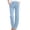 Light Blue, variant on Women's High Waisted Jeans, Pull On Elastic Waistband Straight Leg Pants, Casual Denim Trousers with Pockets for Everyday Wear, Tummy Control Comfort Jeans-Black