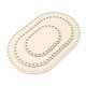 thumbnail image 1 of Fondo De Cesta De Ganchillo, Base De Cesta De Madera Ovalada Sólida, Rodamiento Fuerte, 3 Piezas Para Entusiastas Del Macramé, 1 of 7