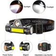 thumbnail image 3 of GHSDFBB Rechargeable Headlamp 2-Pack, Super Bright & Lightweight LED Headlamp, Adjustable Angle & Strap Head Lamp, Waterproof Headlight Flashlight for Running Camping Cycling Outdoor Adults Kid, 3 of 7