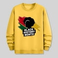 thumbnail image 5 of QUNYINEY Casual Sweatshirt Men Black History Month Long Sleeve Crew Neck Yellow Tops Drop Shoulder Loose Pullover Sweatshirts, 5 of 6