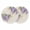 Purple, variant on Teal Weeping Floral Round 15 Inch Placemats Set of 6, Spring Summer Pastoral Flowers Rustic HeatResistant Non Slip Place Mats for Dining Table, Wipeable Braided Kitchen Table Mats for Housewarming