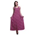 thumbnail image 1 of Bimba Rayon Floral Womens Adjustable Spaghetti Strap Long Maxi Print Dress Bohemian-Medium, 1 of 4