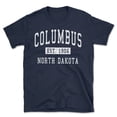 thumbnail image 1 of Columbus North Dakota Classic Established Men's Cotton T-Shirt, 1 of 1