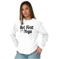 thumbnail image 4 of 1st Yoga Relaxing Meditation Namaste Women Plus Size Long Sleeve Graphic Tee Brisco Brands 2X, 4 of 5