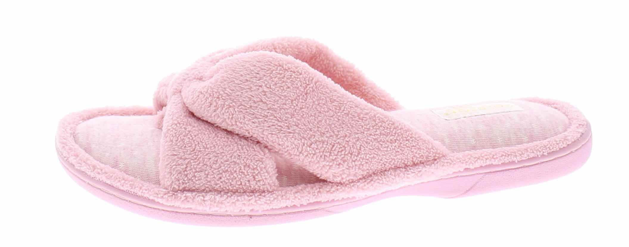 open toe slip on slippers