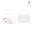 thumbnail image 5 of Koyal Wholesale Wedding Cards Set with Envelopes, Blush Pink Greenery Leaves To My Bridesmaid On My Wedding Day, 8-PK, 5 of 5