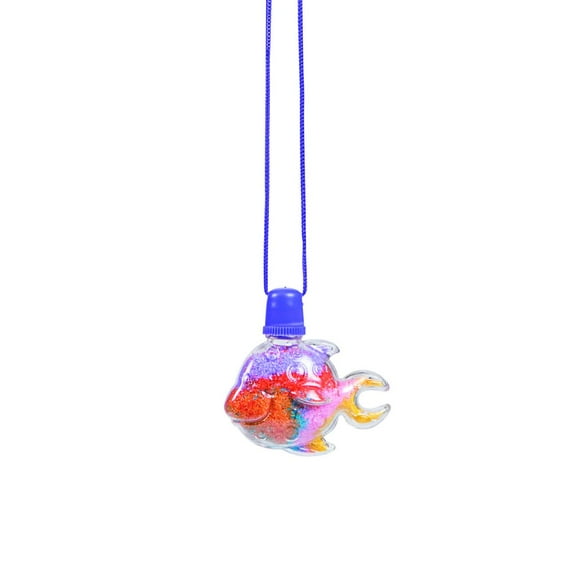 Tropical Fish Sand Art Bottle Necklaces - Craft Supplies - 12 Pieces