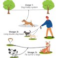 thumbnail image 3 of Mycicy Dog Tie Out for 2 Dogs, 12ft/ 20ft/ 30ft Portable Reflective Long Dog Tether for Dogs up to 250lbs, Outdoor Overhead Trolley Runner with 4ft Zipline Rope for Outside Camping Yard Parks, 3 of 9