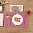 thumbnail image 4 of Woven Fabric Placemats Set of 4 Heat Resistant Place Mats Non Slip Washable Double Layer Cloth Placemats Reversible Table Mats Kitchen Dining Table Decor, 4 of 9