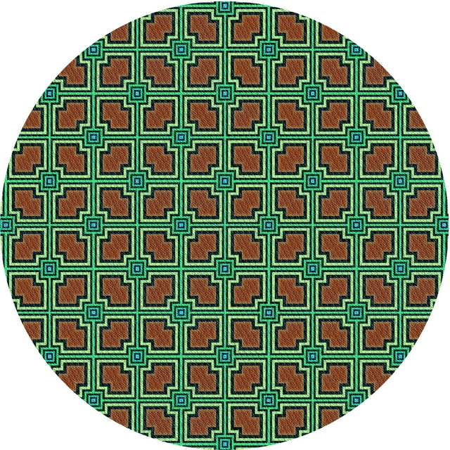 Ahgly Company Machine Washable Indoor Square Transitional Bakers Brown Area Rugs, 3' Square