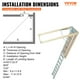thumbnail image 2 of Escalera de ático plegable VEVOR, capacidad de 159 kg, 57,5 x 160 cm, extensión multiusos de aluminio, ligera y portátil, se adapta a techos de 2,9 a 3,6 m de altura, acceso cómodo a su ático., 2 of 9