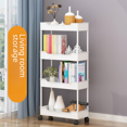 thumbnail image 3 of Estante de almacenamiento de cocina, carrito de piso a techo, estante de almacenamiento con grietas, sala de estar de varias capas, baño, manualidades de decoración de baño, 3 of 5