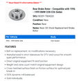 thumbnail image 2 of Rear Brake Rotor - Compatible with 1996 - 1999 BMW 328i E36 Sedan 1997 1998, 2 of 2