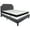 Dark Gray, variant on Flash Furniture Brighton Queen Size Tufted Upholstered Platform Bed in Black Fabric with Memory Foam Mattress