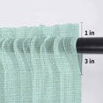 thumbnail image 3 of Linen Mint Green Sheer Curtains Valances for Windows Modern Minimalist Pure Solid Color Chiffon Kitchen Valances for Cafe, Rod Pocket Voile Window Treatments Curtains for Living Room Bedroom, 60"x18", 3 of 9