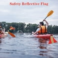 thumbnail image 3 of 4 Pcs Drapeaux de Sécurité Réfléchissants Drapeaux d'Avertissement pour Kayak Canot avec Sangle, 3 of 5