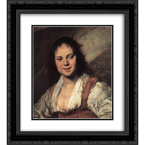 Frans Hals 2x Matted 20x22 Black Ornate Framed Art Print 'Gypsy Girl ...