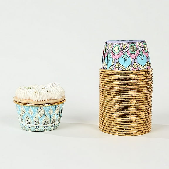 BalsaCircle 50 Assorted Paper Foil Cupcake Cups Wedding Party Events Reception Home Decorations Supplies