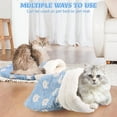 thumbnail image 4 of Cat sleeping bag bed, winter soft plush bag, indoor cat self-heating cave bed,360 °     wrapped comfortable pet sleeping bag, soft plush, 4 of 10
