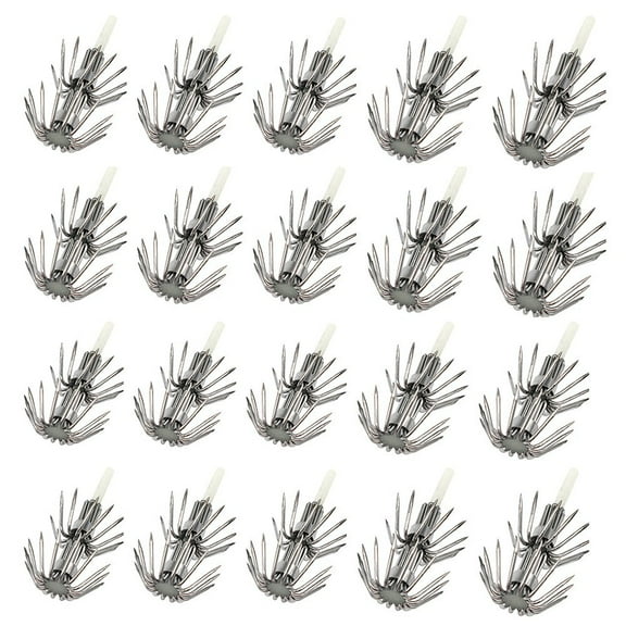 20PCS Luminous Squid Jig Hooks Size 2.0 to 4.0 Wood Shrimp Hooks